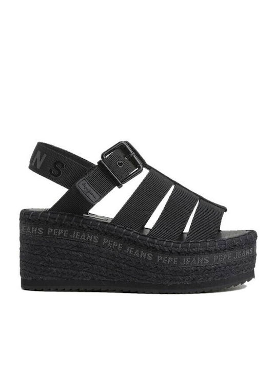 Pepe Jeans Witney Sunny Πλατφόρμες Μαύρες