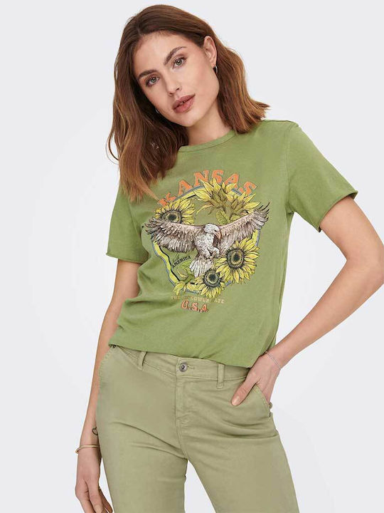 Only Damen T-Shirt Grün