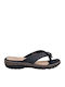 Leather Women's Flat Sandals Anatomic in Black Color