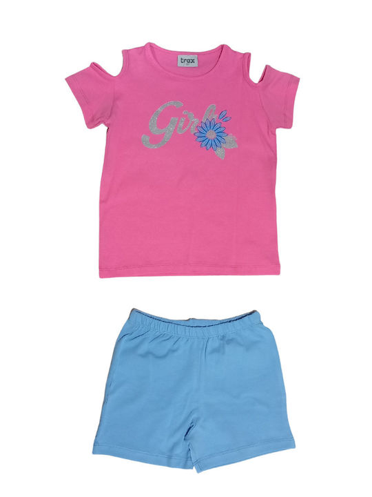 Trax Kids Set with Shorts Summer 2pcs Fuchsia