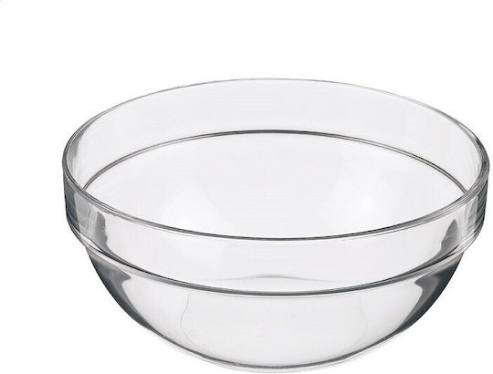 Leone Glass Salad Bowl Transparent 23x23cm