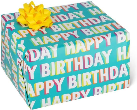 Legami Milano Happy Birthday Wrapping Paper for Gift Multicolour 200cm.