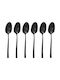 Sambonet Moka Nero Lucido Spoon Set Coffee / Tea Stainless Black 6pcs