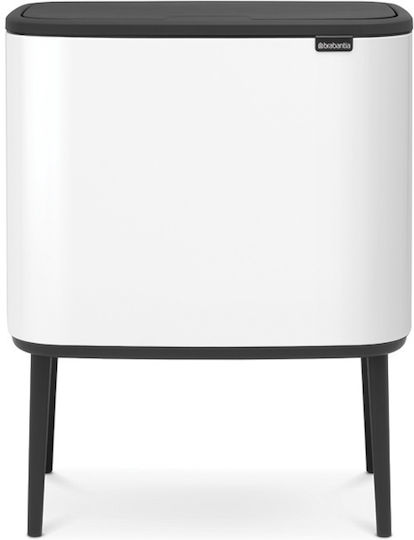 Brabantia Stainless Steel Waste Bin 36lt White