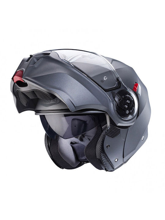 Caberg Duke Evo Flip-Up Helmet with Pinlock and Sun Visor ECE 22.06 1600gr Matt Gun Metal