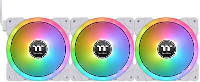 Thermaltake Swafan Ex12 Case Fan 120mm με RGB Φωτισμό και Σύνδεση 9-Pin Λευκό