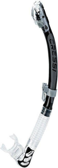 CressiSub Alpha Dry Αναπνευστήρας Black/Silver με Στόμιο Σιλικόνης