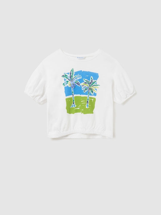 Mayoral Kids Blouse Short Sleeve White