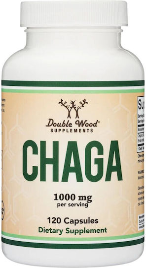 Double Wood Chaga 1000mg Добавка за Подкрепа на Имунната Система 120 Капсули