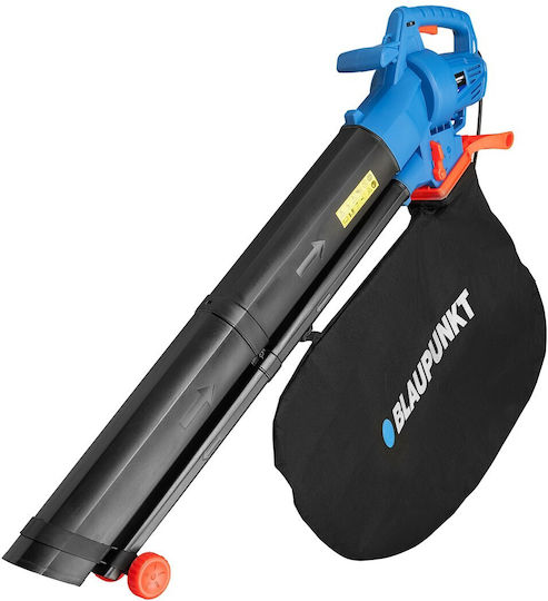 Blaupunkt Листосъбирач / Издухвател Чанта за ръка Електрически 3000W с регулиране на интензитета & Максимална Скорост на Въздуха 270км/ч