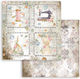 Stamperia Romantic Threads Cards Лист Scrapbooking Двустранен Единичен 1бр 30x30см SBB792