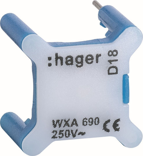 Hager Λυχνία Διακόπτη σε Μπλε Χρώμα WXA690