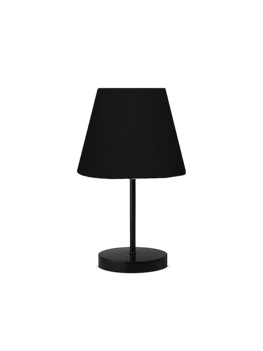 ArteLibre Kamaria Metal Table Lamp for Socket E27 with Black Shade and Base