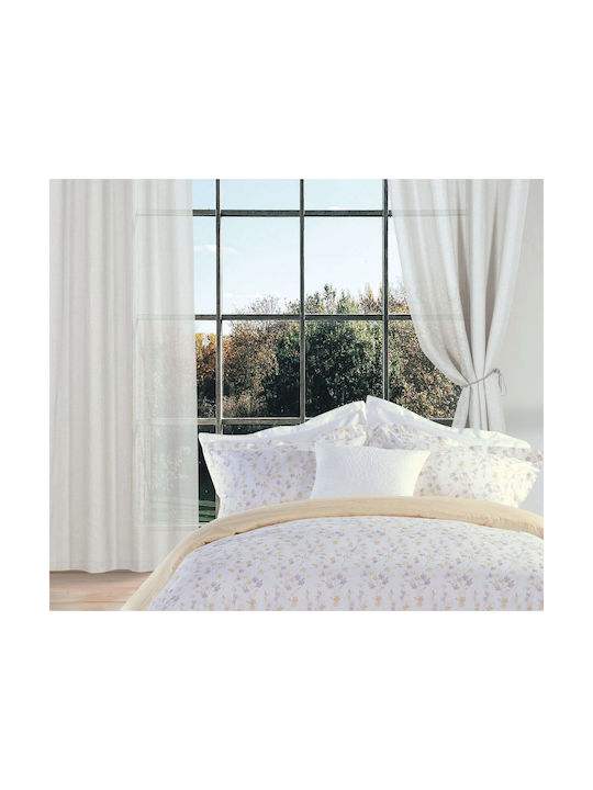 Nef-Nef Homeware Κουρτίνα με Τρουκς Renata Γκρι 140x265εκ.