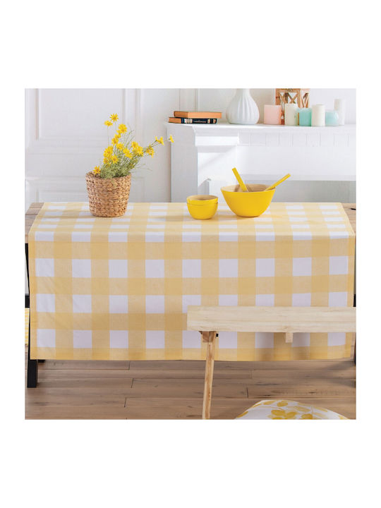 Nef-Nef Cotton Stain Resistant Tablecloth Yellow 140x140cm