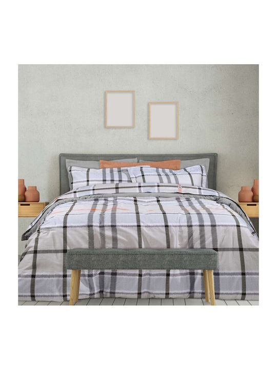 Das Home 1674 Σετ Σεντόνια Υπέρδιπλα 235x260εκ. Γκρι (4τμχ)