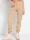 Funky Buddha Women's Fabric Cargo Trousers Oat Milk