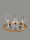 La Vista Wedding Carafe Set with Wine Glass Glass / Wooden Rose Gold 2pcs