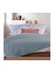 Nef-Nef Homeware Cool Pique Single Blanket 160x240cm Dusty Blue