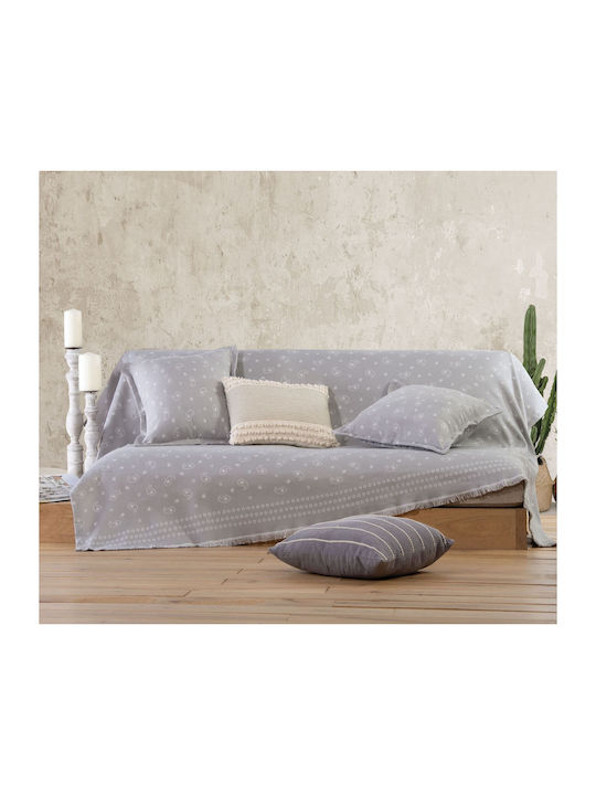 Nef-Nef Homeware Gloom Ριχτάρι Πολυθρόνας Ζακάρ 170x180εκ. Grey 033565
