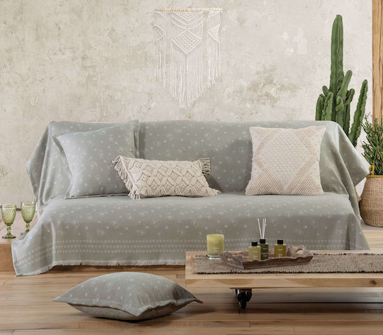 Nef-Nef Homeware Gloom Ριχτάρι Πολυθρόνας Ζακάρ 170x180εκ. Green