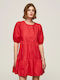 Pepe Jeans Bella Sommer Mini Kleid Rot