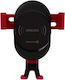 Evelatus WCH02 Car Mobile Mount with Adjustable Hooks and Wireless Charging Red