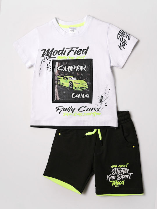 Sprint Kids Set with Shorts Summer 2pcs White