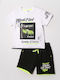 Sprint Kids Set with Shorts Summer 2pcs White