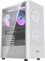 Darkflash A290 Gaming Midi Tower Κουτί Υπολογιστή με Πλαϊνό Παράθυρο White