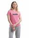 BodyTalk 1221-900028 Women's Athletic T-shirt Pink