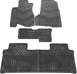Set Față și Spate 4 Bucăți Pentru Honda CR-V 2003-2007 Covoare Auto Negre