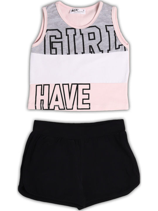 Nek Kids Wear Kinderbekleidungssets mit Shorts Rosa 2 Stück