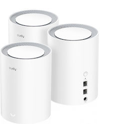 Cudy M1800 WiFi Mesh Network Access Point Wi‑Fi 6 Dual Band (2.4 & 5GHz) σε Τριπλό Kit