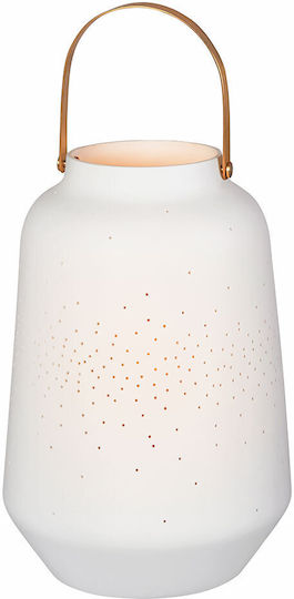 Raeder Floortop Ceramic Lantern White 17.5x17.5x26.5cm