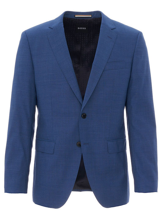 Boss Men's Winter Suit Jacket Slim Fit Blue
