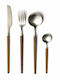 Am.Pm 16-Piece Stainless Steel 18/10 Brown Cutlery Set