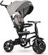 Q Play Kids Tricycle Foldable, Convertible, With Push Handle & Sunshade for 10+ Months Gray