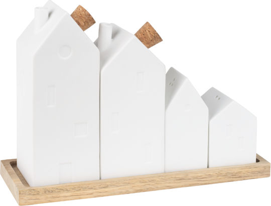 Raeder Oil & Vinegar Set with Salt & Pepper made of Porcelain with Flow