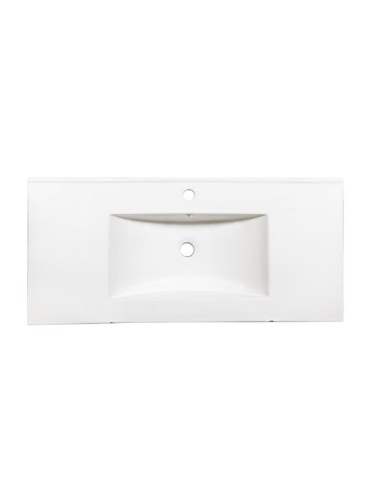 Martin Slim 100 Eingelassenes Waschbecken Porzellan 100x46cm Glossy Porcelain