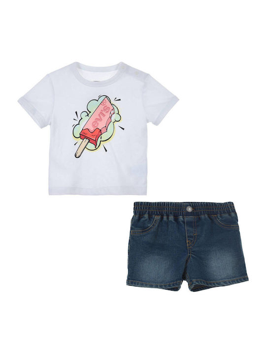 Kids' Set with Shorts Summer 2pcs White