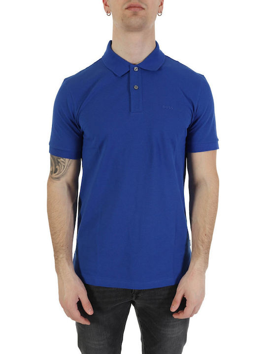 Boss Boss Herrenblusen Polo Kurzarm Blauen