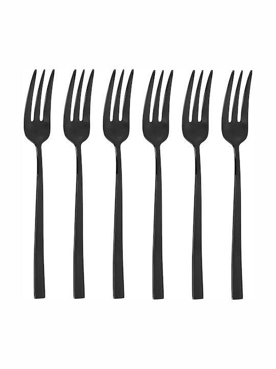 Sambonet Inox Table Fork Set Black Dolcenero Lucido 6pcs