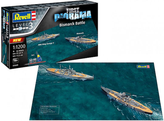 Revell Φιγούρα Μοντελισμού Πλοίο Bismarck Battle σε Κλίμακα 1:1200 με Κόλλα και Χρώματα