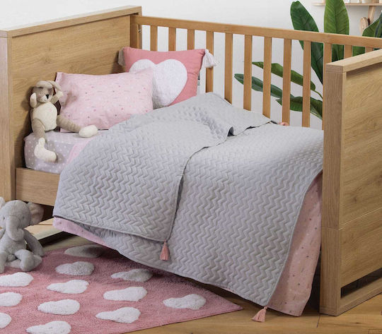 Nef-Nef Homeware Baby Quilt Flirt 110x150cm Gray 032696