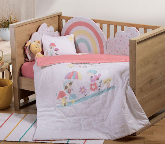 Nef-Nef Homeware Baby Bugs Бебешка кувертюра Памук Бял 110x140см 033049