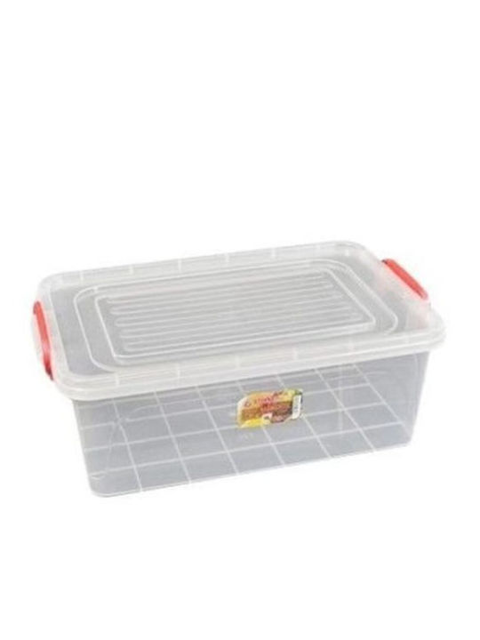 Sterk Plastic Storage Box with Lid Transparent 43.5x28x20cm