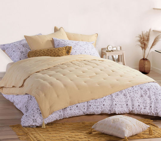 Nef-Nef Homeware Dreamer Κουβερλί Υπέρδιπλο Microfiber Yellow 230x240cm