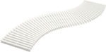 Micplast εύκαμπτη και αντιολισθητική σχάρα υπερχείλισης διπλής όψης ασφαλείας τριών σημείων πλάτους 23,7cm και μήκους 1m - λευκό χρώμα