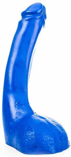 All Black All Blue Ρεαλιστικό Dildo με Όρχεις Μπλε 29cm